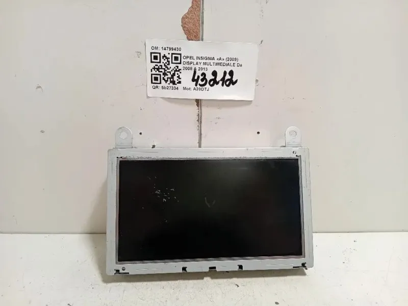 Display Multimediale 14799430 Opel Insignia A 2009