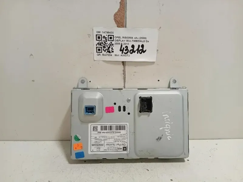 Display Multimediale 14799430 Opel Insignia A 2009