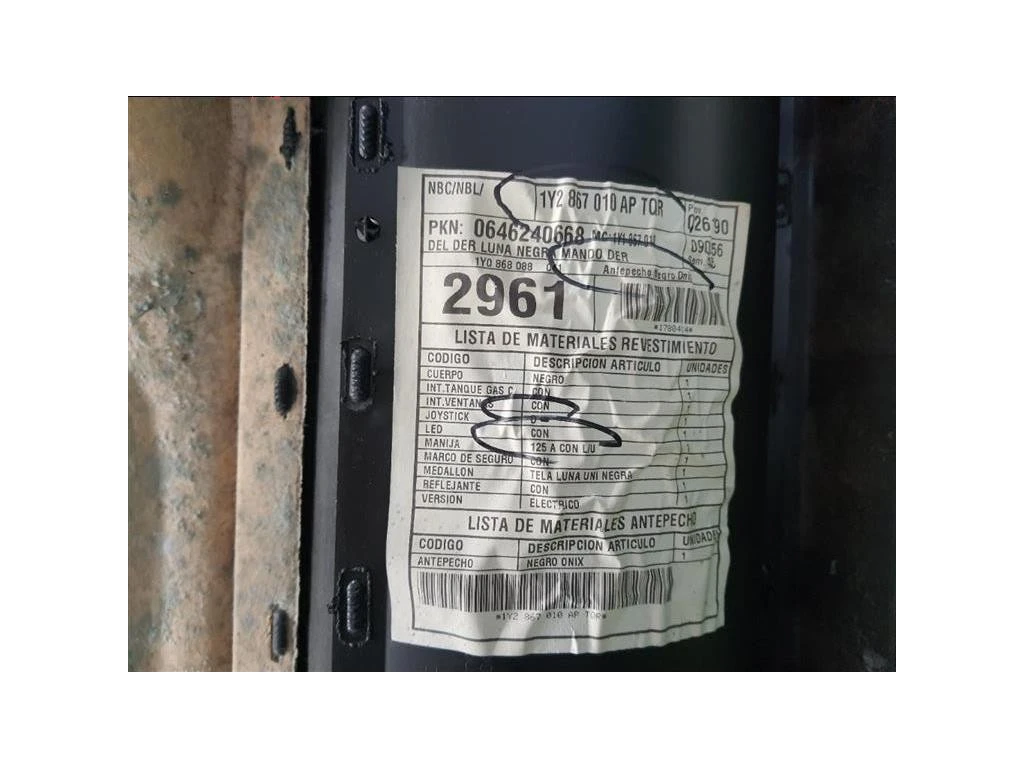 Pannello Rivestimento Porta ANT DX 1Y2867010AP Volkswagen NEW Beetle I Cabrio 2002