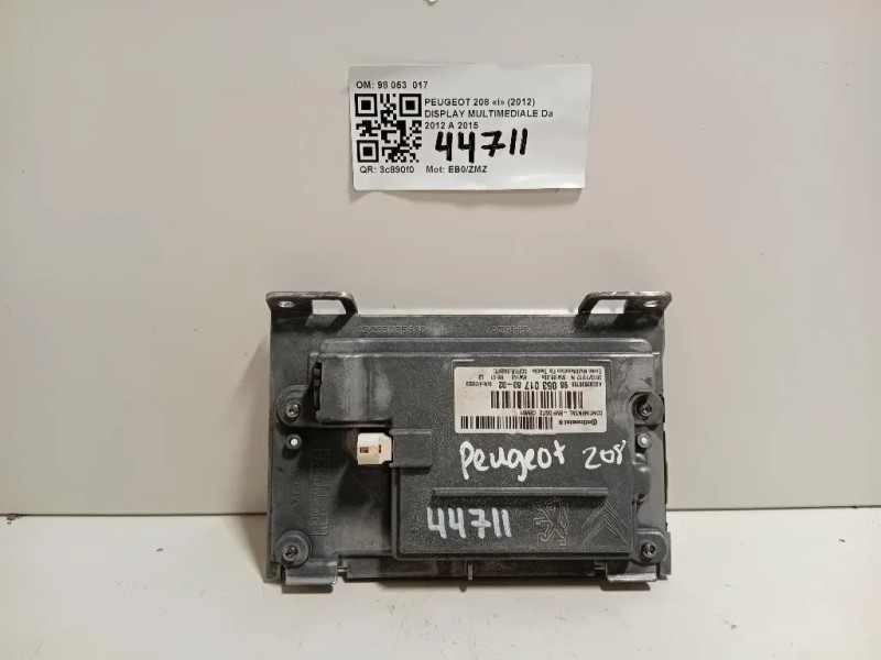 Display Multimediale 98 053 017 Peugeot 208 I 2012
