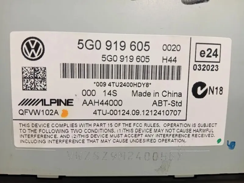 Display Multimediale 5G0919605 Volkswagen GOLF VII 2013