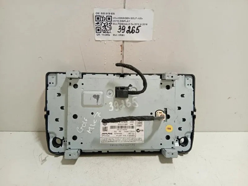 Display Multimediale 5G0 919 605 Volkswagen GOLF VII 2013