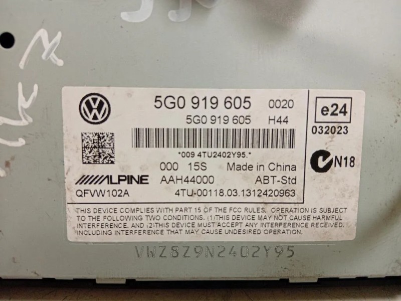 Display Multimediale 5G0 919 605 Volkswagen GOLF VII 2013