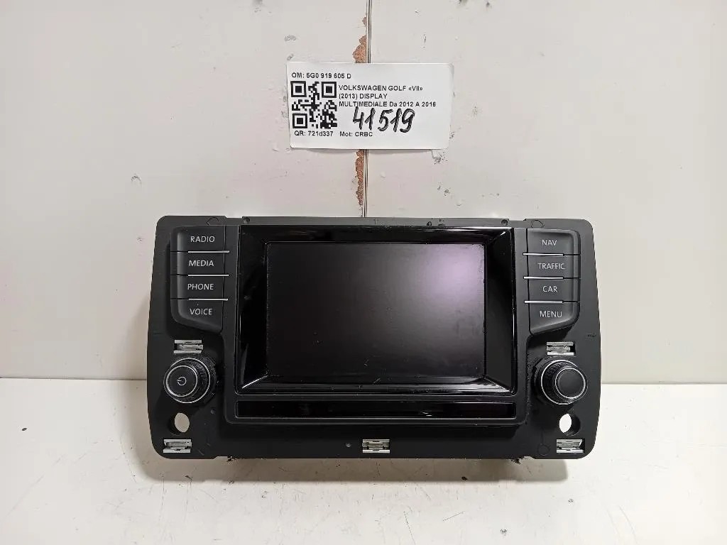 Display Multimediale 5G0 919 605 D Volkswagen GOLF VII 2013