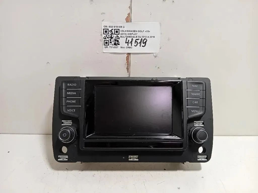 Display Multimediale 5G0 919 605 D Volkswagen GOLF VII 2013