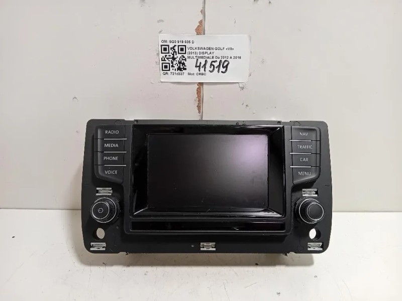 Display Multimediale 5G0 919 605 D Volkswagen GOLF VII 2013