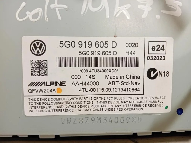 Display Multimediale 5G0 919 605 D Volkswagen GOLF VII 2013