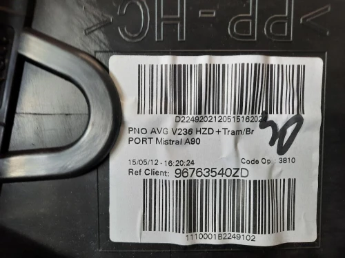 Pannello Rivestimento Porta ANT SX 96763540ZD Peugeot 208 I 2012