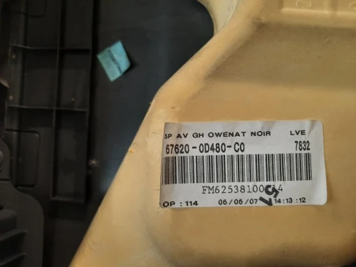 Pannello Rivestimento Porta ANT SX 676200D480C0 Toyota Yaris France II 2006