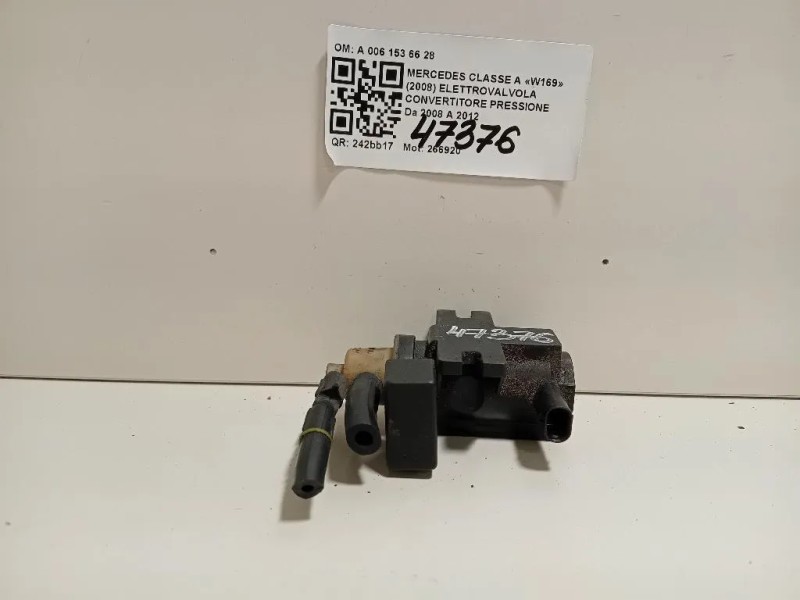 Elettrovalvola Convertitore Pressione A 006 153 66 28 Mercedes Classe A W169 2008