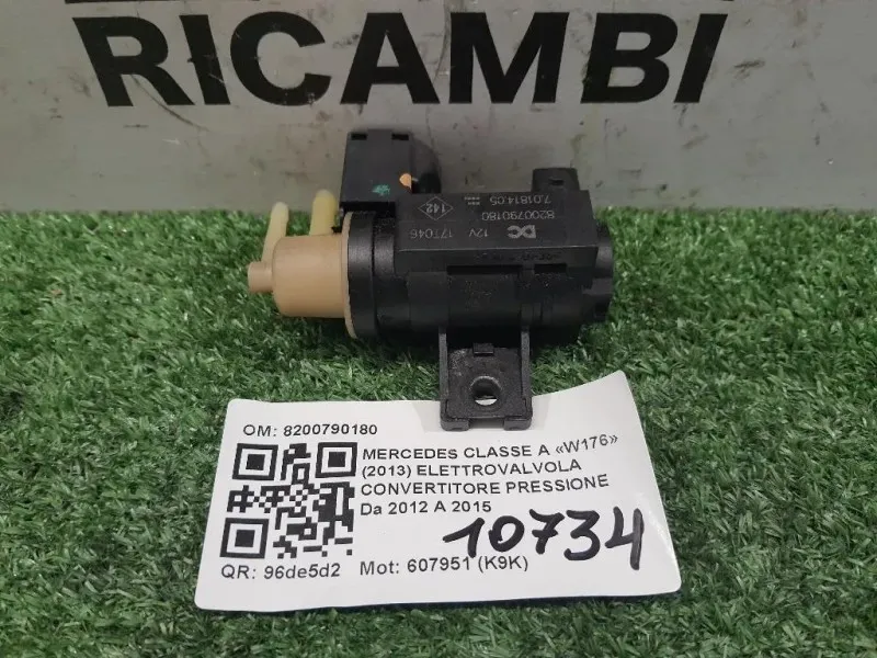 Elettrovalvola Convertitore Pressione 8200790180 Mercedes Classe A W176 2013