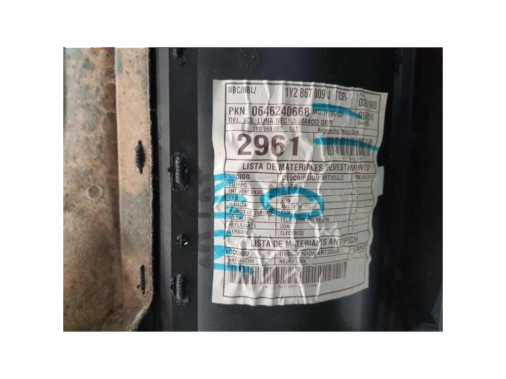 Pannello Rivestimento Porta ANT SX 1Y2867009J Volkswagen NEW Beetle I Cabrio 2002