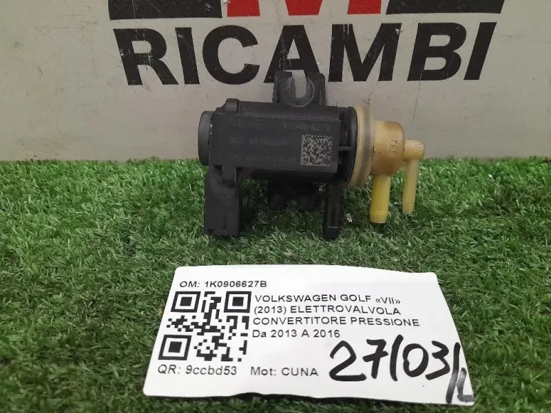 Elettrovalvola Convertitore Pressione 1K0906627B Volkswagen GOLF VII 2013