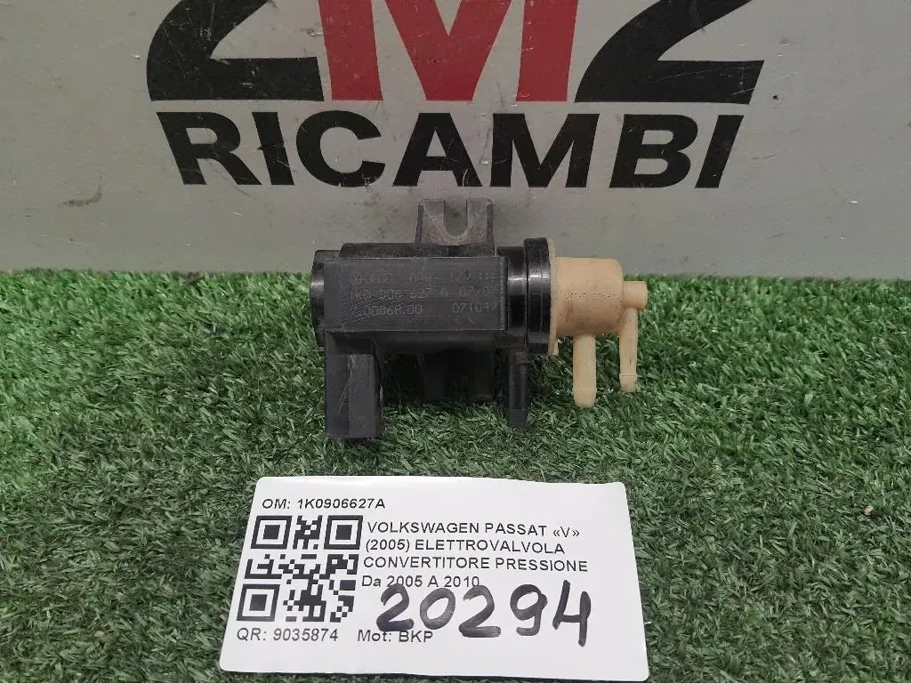 Elettrovalvola Convertitore Pressione 1K0906627A Volkswagen Passat V 2005