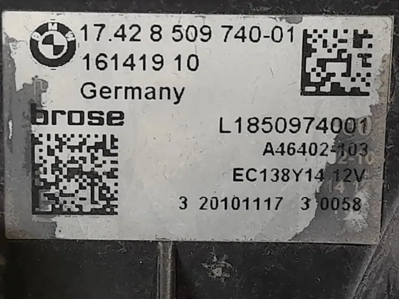 Elettroventola 8509740-01 Bmw Serie 5 F10 Berlina 2010