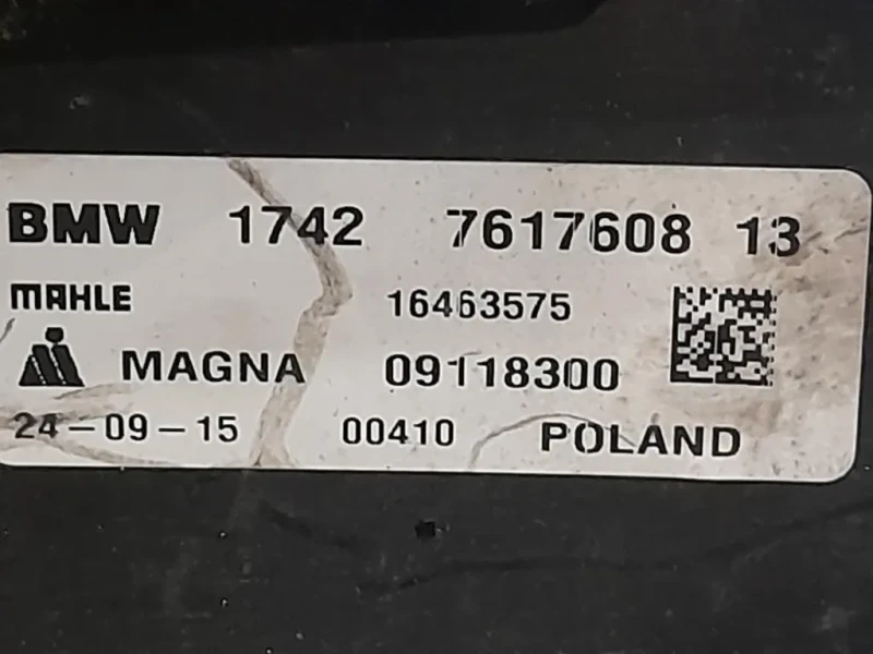 Elettroventola 7617608 13 Bmw X1 F48 2015