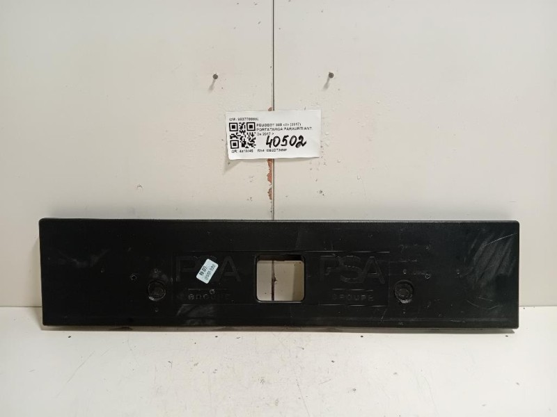 Portatarga Paraurti ANT 9837708880 Peugeot 308 II 2017