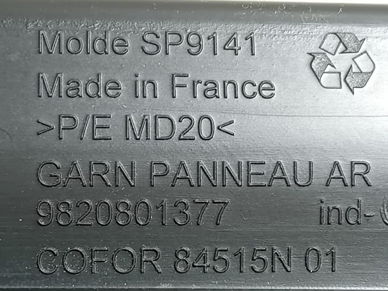 Pannello Rivestimento Portello Inferiore POST 9820801377 Opel Mokka B 2020