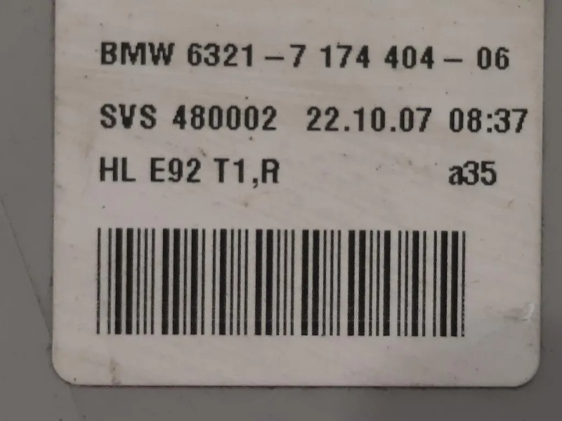 Fanale EST POST DX 7 174 404-06 Bmw Serie 3 E92 Coupe 2007