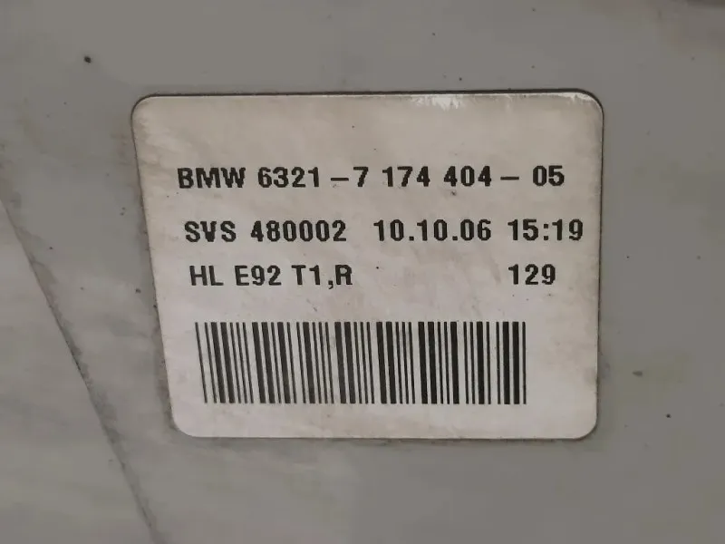 Fanale EST POST DX 7 174 404-06 Bmw Serie 3 E92 Coupe 2007