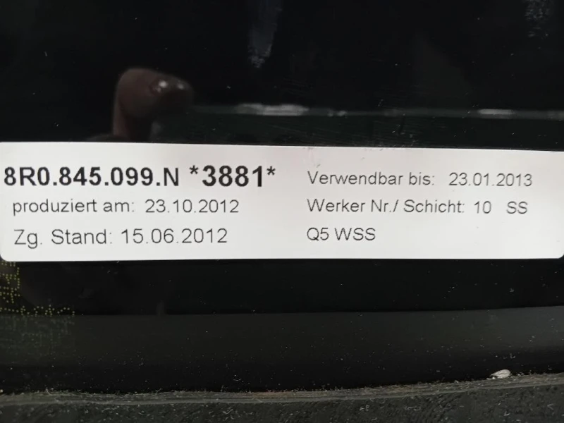 Parabrezza VETRO DAVANT ANT 8R0845099NNVB Audi Q5 8RB 2012