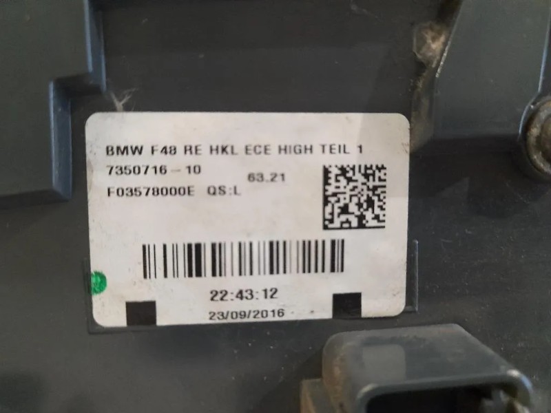 Fanale EST POST DX 7350716 Bmw X1 F48 2015