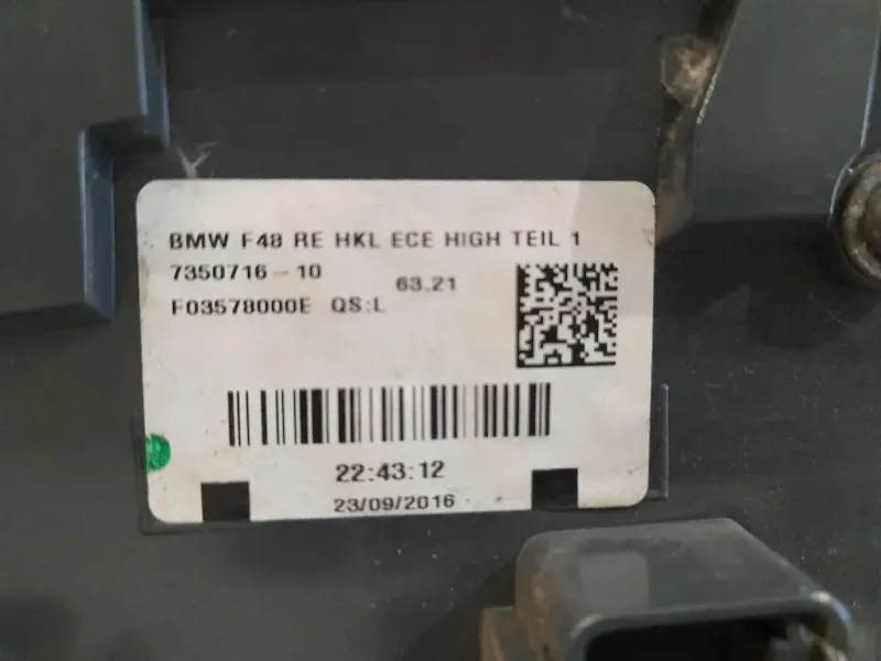 Fanale EST POST DX 7350716 Bmw X1 F48 2015