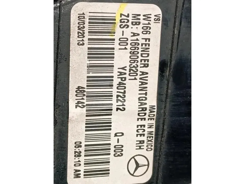 Fanale EST POST DX A1669063201 Mercedes Classe ML W166 2012