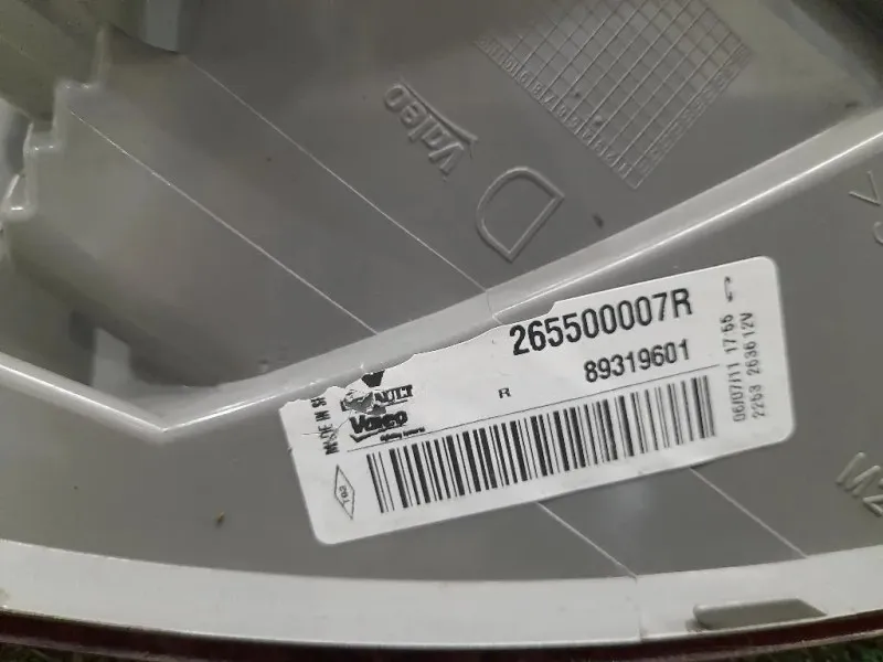 Fanale EST POST DX 265500007R Renault Mégane III 2009