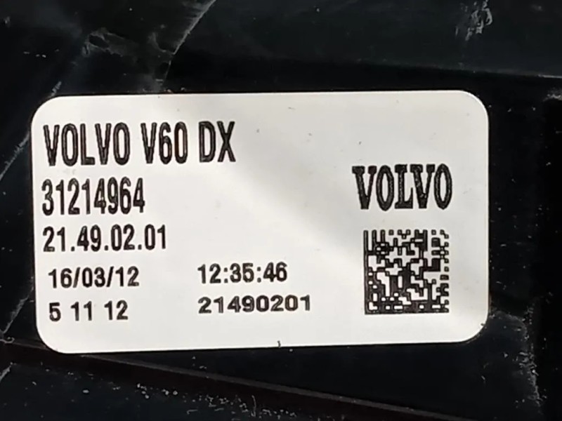 Fanale EST POST DX 31214964 Volvo V60 I 2010
